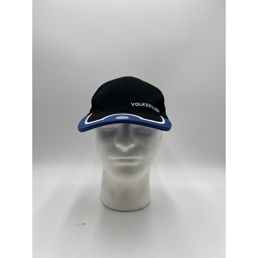 Volkswagen DriverGear Adjustable Baseball Cap Black Blue VW Logo Strapback Hat